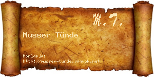 Musser Tünde névjegykártya
