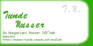 tunde musser business card